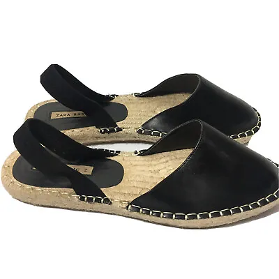 Zara Basic Espadrille Sandals. Size 9. • £24.11