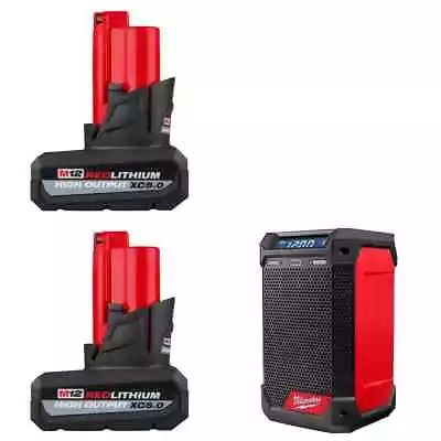 Milwaukee 48-11-2450 M12 XC5.0 Battery-2Pk W/ FREE 2951-20 M12™ Radio + Charger • $241.41