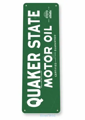$17.67 • Buy Quaker State Motor Oil 11x4 Tin Sign Tested Product Formula One Certified