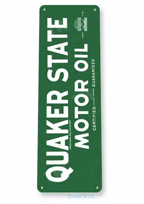 Quaker State Motor Oil 11x4 Tin Sign Tested Product Formula One Certified • $17.67