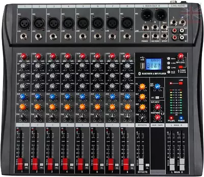 Depusheng DA8 Professional Mixer Sound Board Console 8 Channel Desk System USB • £186.53