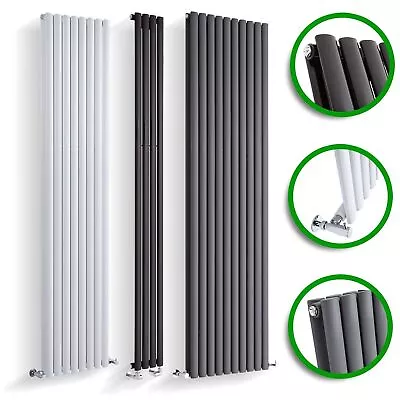 Vertical Designer Radiator Tall Upright Oval Column Panel Rad Central Heating UK • £109.99