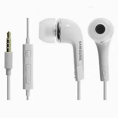 Genuine Samsung Handsfree Headphones Earphones Headset EHS64AVFWE With Mic White • £3.95