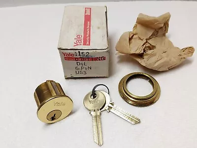 Yale 6 Pin Brass Mortise Lock Cylinder Door Lock Cylinder • $14.95