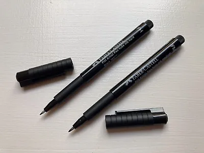 Faber-Castell PITT Artist Pen Black Fude Nib Hard - Calligraphy Bujo Lettering • £3