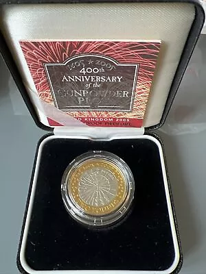 2005 Royal Mint Gunpowder Plot PIEDFORT Silver Proof Two Pounds £2 Coin COA Box • £10