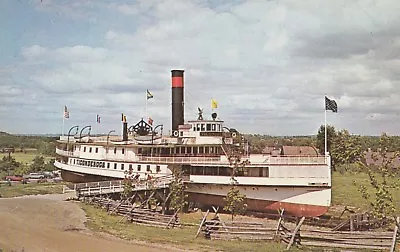 *Vermont Postcard- Steamer...Sidewheeler Ticonderoga (1908) -Museum-/Shelburne/ • $5.55