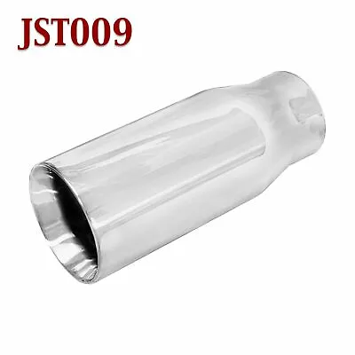 Jones JST009 2.25  Stainless Round Exhaust Tip 2 1/4  Inlet / 3  Outlet 7  Long • $29.90