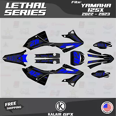 Graphics Decal Kit For YAMAHA 2-stroke YZ125X (2023) Lethal Series - Blue Shift • $137.99