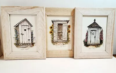 Outhouses  Heart's Content   Sunny Side Down   Full Moon  3 Prints Martha Hinson • $39.98