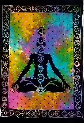 7 Chakra Wall Hanging Tapestry Yoga Meditation Back Drop Cotton Poster Art • £5.99
