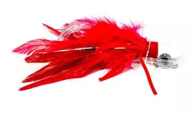 Boone Feather Trolling Double Hook Jig Red/White 6-Inch  • $18.13