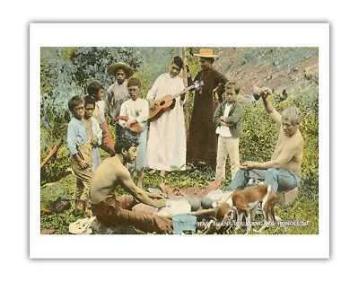 Native Hawaiians Pounding Poi - T.H. Territory Of Hawaii - Vintage Postcard • $15.98