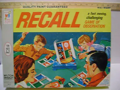 VINTAGE 1968 RECALL BOARD GAME By MILTON BRADLEY • $15.95