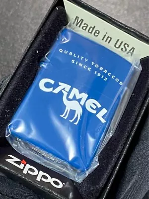 Zippo Oil Lighter Camel Double Sided Limited Edition Blue Made In 2020 • £136.92