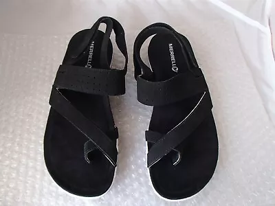 Merrell Women’s Black Sandals Four Straps Size 9 CLEAN FAST SHIPPING • $19.94