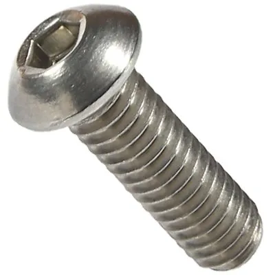 1/4-20 Button Head Socket Cap Screws Allen Bolts Hex Drive Stainless Steel 18-8 • $191.54