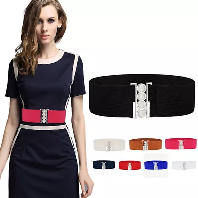 £4.43 • Buy 4 Button Elasticated Wide Classic Nurse Belt Vintage Retro 50s 60s Waist Cincher