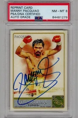 $389 • Buy Manny Pacquiao Signed Autographed Topps Trading Card Psa / Dna  Authentic