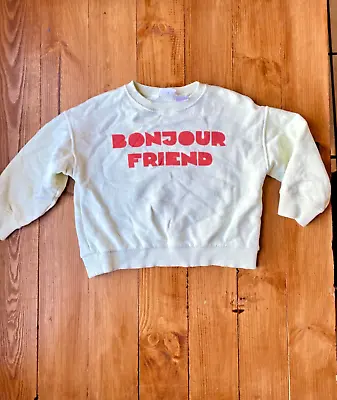 Zara Baby 2/3 Sweatshirt Graphic BONJOUR • $18.99