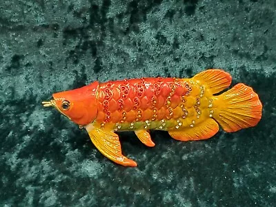 Jere Enamel Koi Fish Bejeweled Trinket Box Beautiful Bright Sparkly Shiny  • $19.99