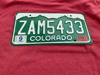 License Plate Tag Vintage Colorado ZAM5433 2000 Rustic USA • $9.25