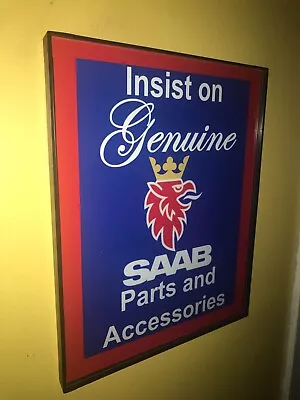 Saab GenParts Motors Auto Garage Man Cave Advertising Sign • $27.99