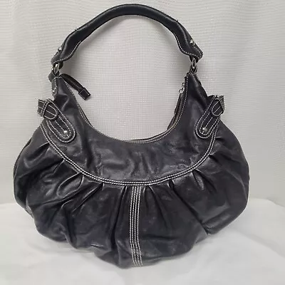 Via Spiga Purse Black Faux Leather Large Tote Shoulder Bag Hand Bag  • $34.99