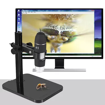 8LED 1000X USB Digital Microscope Endoscope Magnifier Camera W/ Stand Black Z3I4 • $17.98