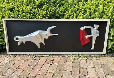 Vintage Mid Century Modern MCM Matador Bullfighter Bullfight Wall Plaque • $159.99