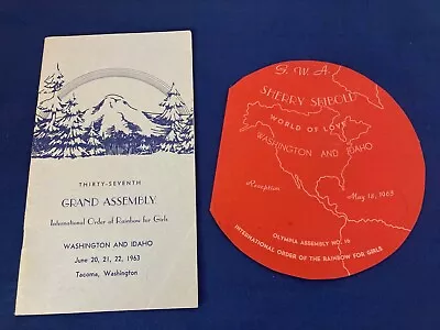 Rainbow Girls Masonic May June 1963 WA & ID Grand Assembly GWA Program Brochures • $11.99