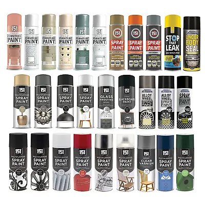 All-Purpose Aerosol Spray Paint Matt Gloss Satin Primer Metal Wood Plastic • £7.29