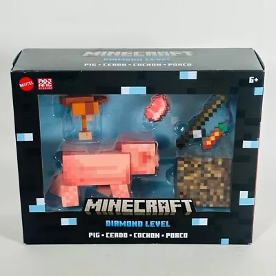 Mattel Minecraft Diamond Level Pig Action Figure & Accessories BRAND NEW • $29.95