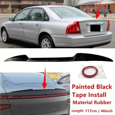 46in Universal For Volvo S80 99-06 Rear Trunk Lid Spoiler Lip Wing Gloss Black • $34.98