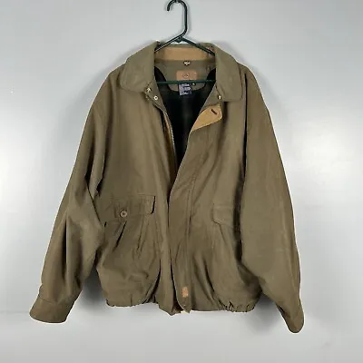 Mercedes Benz Vintage Full Zip Removable Liner Logo Green Brown Bomber Jacket XL • $74.99