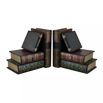 Bellaa Classic Wooden Book Bookends Library Hidden Drawers Vintage Cool Creative • $135.56