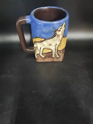 Howling Wolves Stoneware Mug By Mara Signed Mexico *J • $17.99