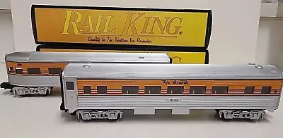 Lot Of 2 O-27 STREAMLINED PASSENGER CAR RAIL KING BY MTH 30-6094-2 & 30-6094-4 • $99.99