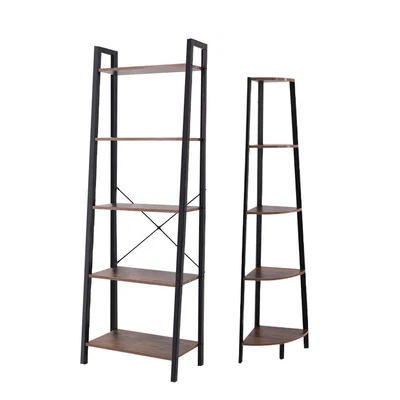 $69.99 • Buy Levede Bookshelf Industrial Ladder Shelf Wooden Storage Display Rack 5 Tier