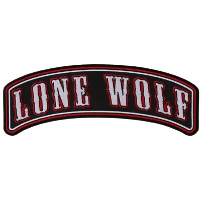 Embroidered Patch (Iron-On) Top Rocker Back Patch Lone Wolf (No Club Nomad) • $14.99