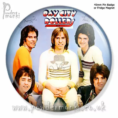 £1.95 • Buy BAY CITY ROLLERS  ROLLIN'  ~ Retro Music Badge/Magnet [45mm]