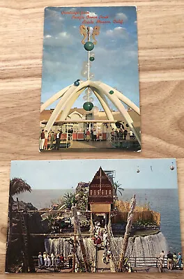 2 Pacific Ocean Amusement Park Santa Monica CA MCM Standard Vintage Postcard G35 • $15