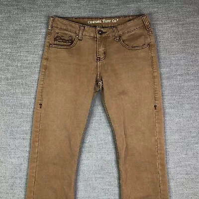 Cowgirl Tuff Co Jeans Womens 28 X 35 Brown Bonanza Bootcut Stretch Low Rise • $44.99