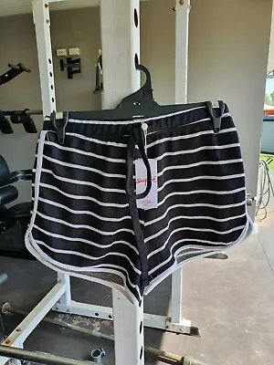 Size Xxs 6 Xs Extra Small White Black Stripey Shorts New With Tags • $6.44