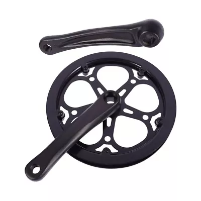 Practical Single Ring Mountain Bike Crankset Kit - Black Aluminum Gear-RW • £30.74