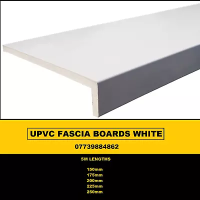 UPVC Fascia Board Capping 5m PVC Sill Cover 9mm Thick Plastic Roofing Guttering • £19