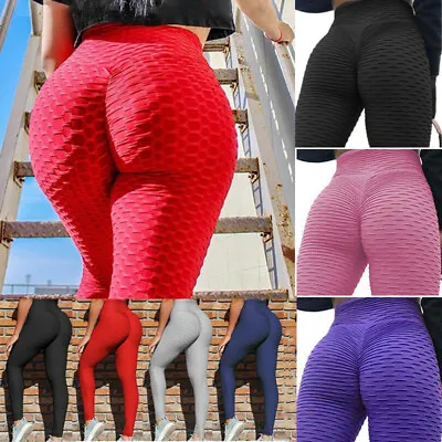 £7.99 • Buy 2 PACK TikTok Leggings Women Anti-Cellulite Gym Fitness Sport Yoga Pants Thight.