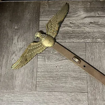 Vintage Early General Store Brass Eagle Endcap Product Display Hanger 46  Long • $44.95