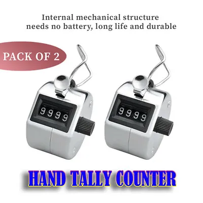 1/2X Portable 4 Digit Hand Held Number Clicker Sport Golf Counter Tally Recorder • $6.63