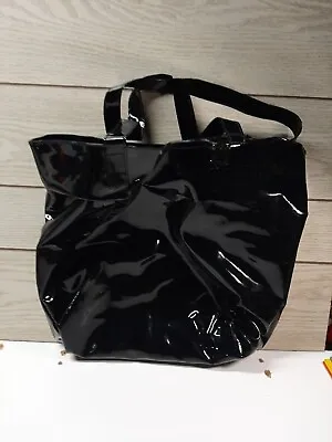 MACY'S PVC TOTE BAG BLACK Shopping Bag  PVC  13 X 16'' • $9.95